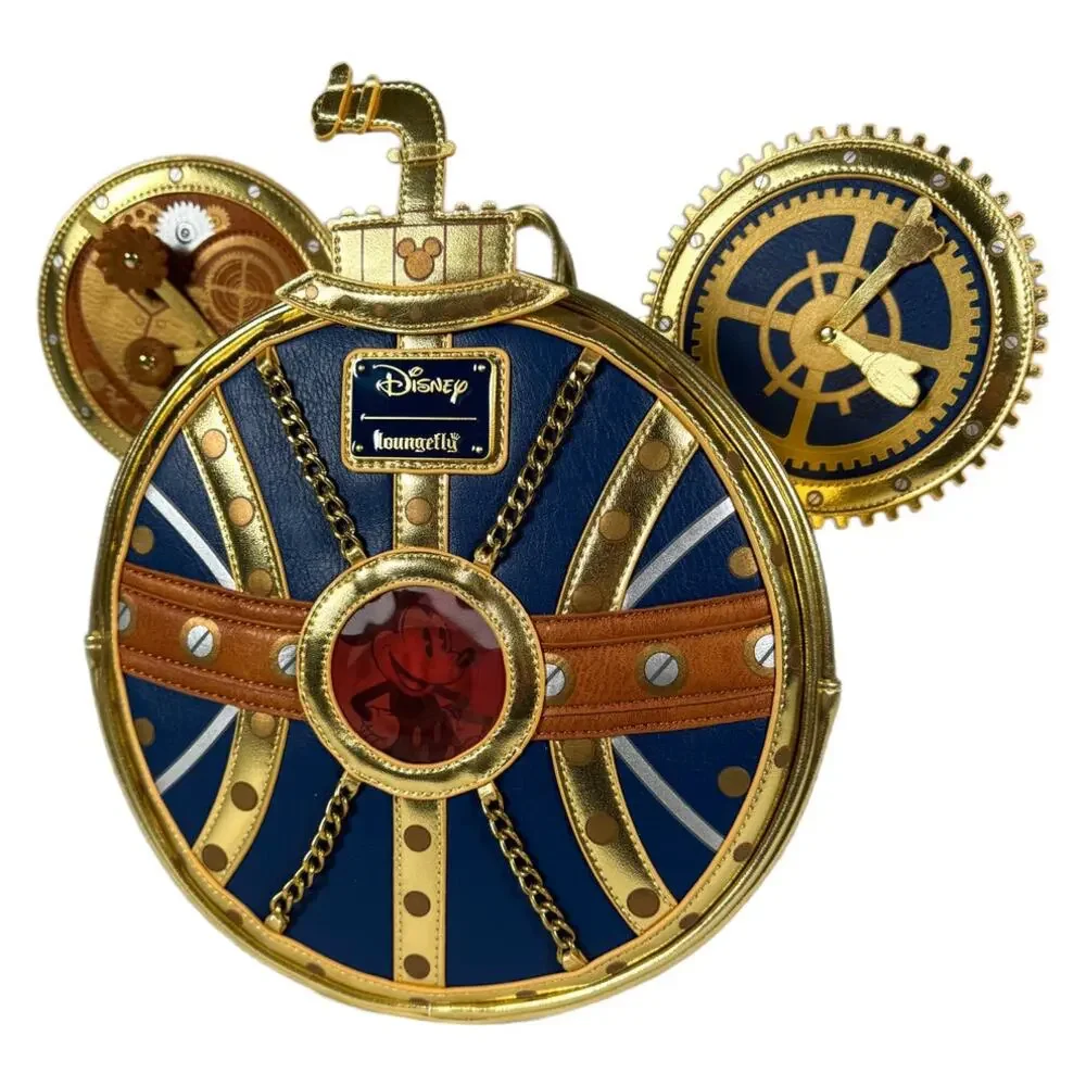 Steampunk Mickey Navy and Gold Mini Backpack Exclusive Loungefly